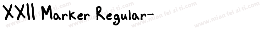 XXII Marker Regular字体转换